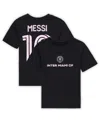 Outerstuff Toddler Lionel Messi Black Inter Miami Cf Name Number T-shirt In Black