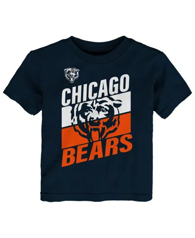 Outerstuff Babies' Toddler Navy Chicago Bears Teamwork T-shirt In Blue