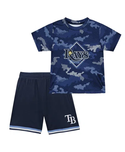 Outerstuff Babies' Toddler Navy Tampa Bay Rays Field Ball T-shirt Shorts Set