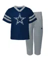 Outerstuff Toddler Navy/heather Gray Dallas Cowboys Red Zone Jersey Pants Set In Navy,heather Gray