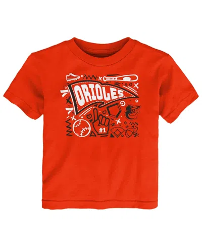 Outerstuff Babies' Toddler Orange Baltimore Orioles Ballpark Fun T-shirt