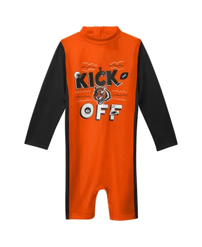 Outerstuff Babies' Toddler Orange Cincinnati Bengals Wave Runner Long Sleeve Wetsuit
