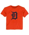 Outerstuff Toddler Orange Detroit Tigers Primary Logo T-shirt In Orange
