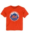 Outerstuff Toddler Orange New York Mets Primary Logo T-shirt In Orange