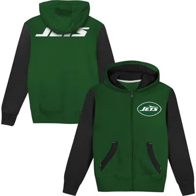 Outerstuff Kids' Toddler  Green/black New York Jets Stadium Colorblock Full-zip Hoodie