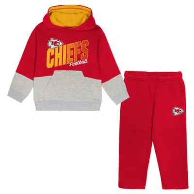 Outerstuff Kids' Toddler  Red Kansas City Chiefs Lineman Fleece Hoodie & Pants Set