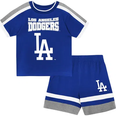 Outerstuff Kids' Toddler  Royal Los Angeles Dodgers Ground Ball T-shirt & Shorts Set In Blue