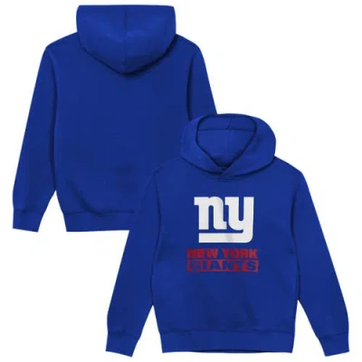 Outerstuff Kids' Toddler  Royal New York Giants Back To Basics Hoodie In Blue