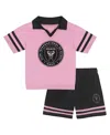Outerstuff Toddler Pink Inter Miami Cf Charming Dude Top Short Set