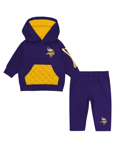 Outerstuff Babies' Toddler Purple Minnesota Vikings Drive Stopper Hoodie Pants Fleece Set