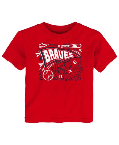 Outerstuff Babies' Toddler Red Atlanta Braves Ballpark Fun T-shirt