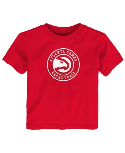 Outerstuff Babies' Toddler Red Atlanta Hawks Primary Logo T-shirt In Brown
