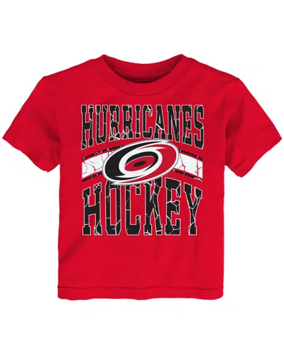 Outerstuff Babies' Toddler Red Carolina Hurricanes Ice Crack T-shirt