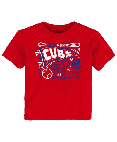 Outerstuff Babies' Toddler Red Chicago Cubs Ballpark Fun T-shirt