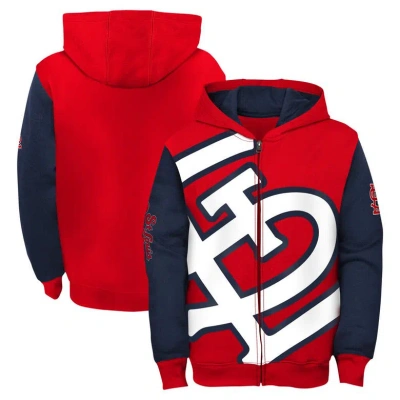 Outerstuff Kids' Toddler Red St. Louis Cardinals Postcard Full-zip Hoodie In Red,navy