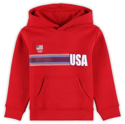 Outerstuff Kids' Toddler Red Team Usa Sunset Pullover Hoodie