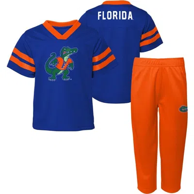 Outerstuff Kids'  Toddler Royal Florida Gators Two-piece Red Zone Jersey & Pants Set In Blue