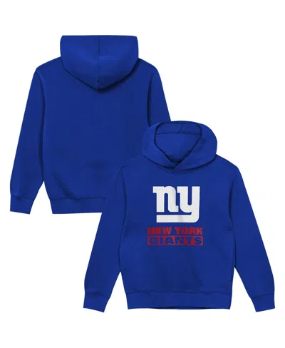 Outerstuff Babies' Toddler Royal New York Giants Back To Basics Hoodie In Blue