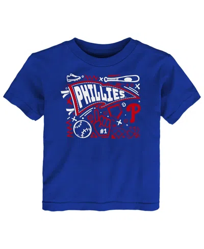 Outerstuff Babies' Toddler Royal Philadelphia Phillies Ballpark Fun T-shirt