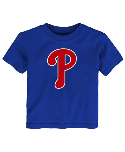 Outerstuff Babies' Toddler Royal Philadelphia Phillies Primary Logo T-shirt In Blue