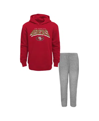 Outerstuff Babies' Toddler San Francisco 49ers Dynamic Duo Fleece Pullover Hoodie And Sweatpants Set In Red