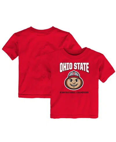 Outerstuff Babies' Toddler Scarlet Ohio State Buckeyes College Football Playoff 2024 National Champions T-shirt