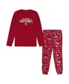 Outerstuff Toddler Scarlet San Francisco 49ers Chestnut Holiday Sleep Set In Red