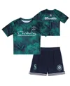 Outerstuff Toddler Teal/navy Seattle Mariners Pinch Hitter Infielder T-shirt And Shorts Set In Green