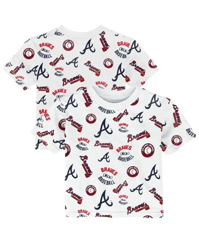 Outerstuff Babies' Toddler White Atlanta Braves Run Down T-shirt