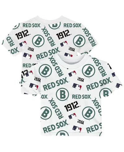 Outerstuff Babies' Toddler White Boston Red Sox City Connect Game Day T-shirt In Green