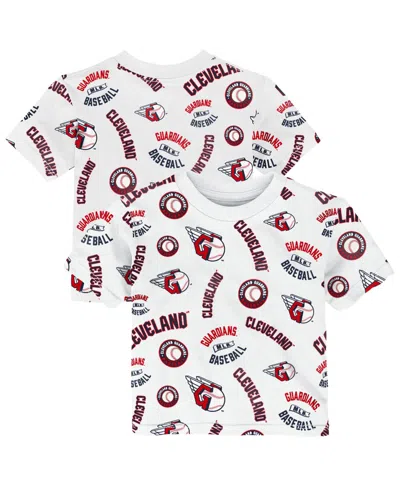 Outerstuff Babies' Toddler White Cleveland Guardians Run Down T-shirt