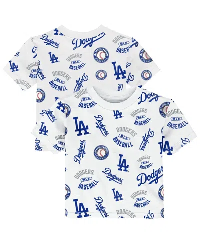 Outerstuff Babies' Toddler White Los Angeles Dodgers Run Down T-shirt In Blue