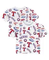 Outerstuff Toddler White Texas Rangers Run Down T-shirt In Multi