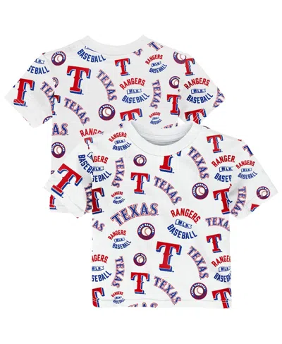 Outerstuff Babies' Toddler White Texas Rangers Run Down T-shirt In Multi