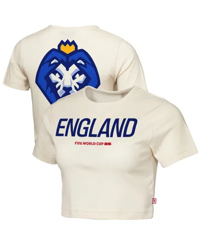 Outerstuff Women's Natural England Fifa World Cup 2026 Elote Squad Cropped T-shirt In Neutral