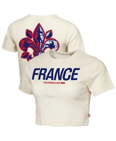 Outerstuff Women's Natural France Fifa World Cup 2026 Elote Squad Cropped T-shirt In Neutral