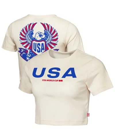 Outerstuff Women's Natural Usa Fifa World Cup 2026 Elote Squad Cropped T-shirt In Neutral