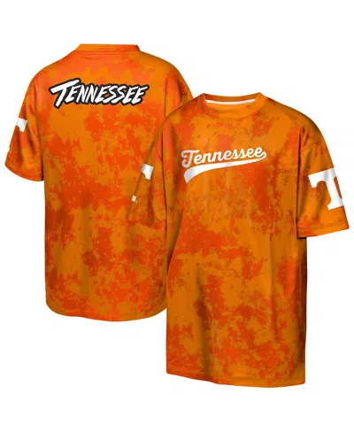 Outerstuff Women's Pressbox Tennessee Orange Volunteers Nelson Arch Over Logo Long- Sleeves Hooded Slub T-shirt