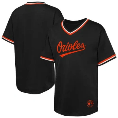 Outerstuff Kids'  Youth Black Baltimore Orioles Relief Pitcher V-neck T-shirt