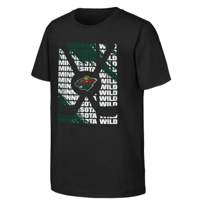 Outerstuff Kids' Youth Black Minnesota Wild Box T-shirt