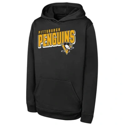 Outerstuff Kids'  Youth  Black Pittsburgh Penguins Cyber Punk Performance Hoodie
