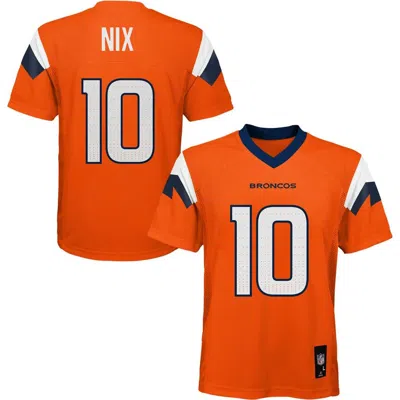Outerstuff Kids'  Youth Bo Nix Orange Denver Broncos Replica Player Jersey