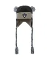 Outerstuff Youth Boys And Girls  Black Las Vegas Raiders Wordmark Ears Trooper Knit Hat In Black