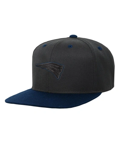 Outerstuff Kids' Youth Boys Black, Navy New England Patriots Pop Snapback Hat In Black,navy