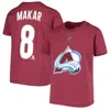 OUTERSTUFF YOUTH CALE MAKAR BURGUNDY colourADO AVALANCHE PLAYER NAME & NUMBER T-SHIRT
