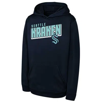 Outerstuff Kids'  Youth  Deep Sea Blue Seattle Kraken Cyber Punk Performance Hoodie