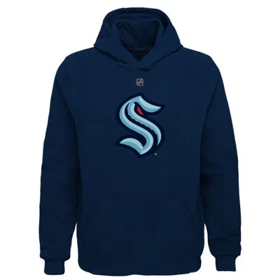 Outerstuff Kids'  Youth Deep Sea Blue Seattle Kraken Primary Logo Pullover Hoodie