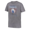 OUTERSTUFF YOUTH FANATICS BRANDED GRAY LOS ANGELES DODGERS RELIEF PITCHER TRI-BLEND T-SHIRT
