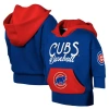 OUTERSTUFF YOUTH ROYAL CHICAGO CUBS TEAM PRACTICE 3/4-SLEEVE PULLOVER HOODIE