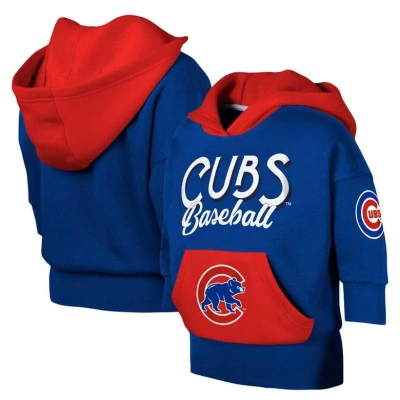 Outerstuff Kids' Youth Fanatics Branded Royal Chicago Cubs Team Practice Fashion Three-quarter Sleeve Pullover Hoodie